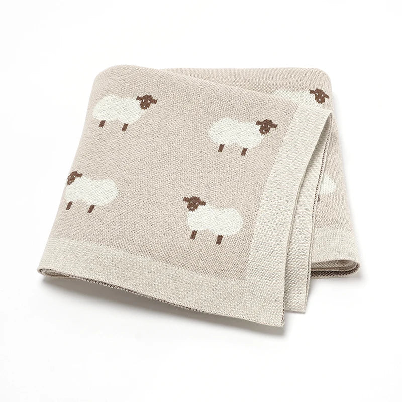 Sheep Knitted Blanket