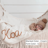 Hand Knitted Personalized Blanket