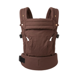 Wyld Bub Cocoa Linen baby carrier, front view on white background