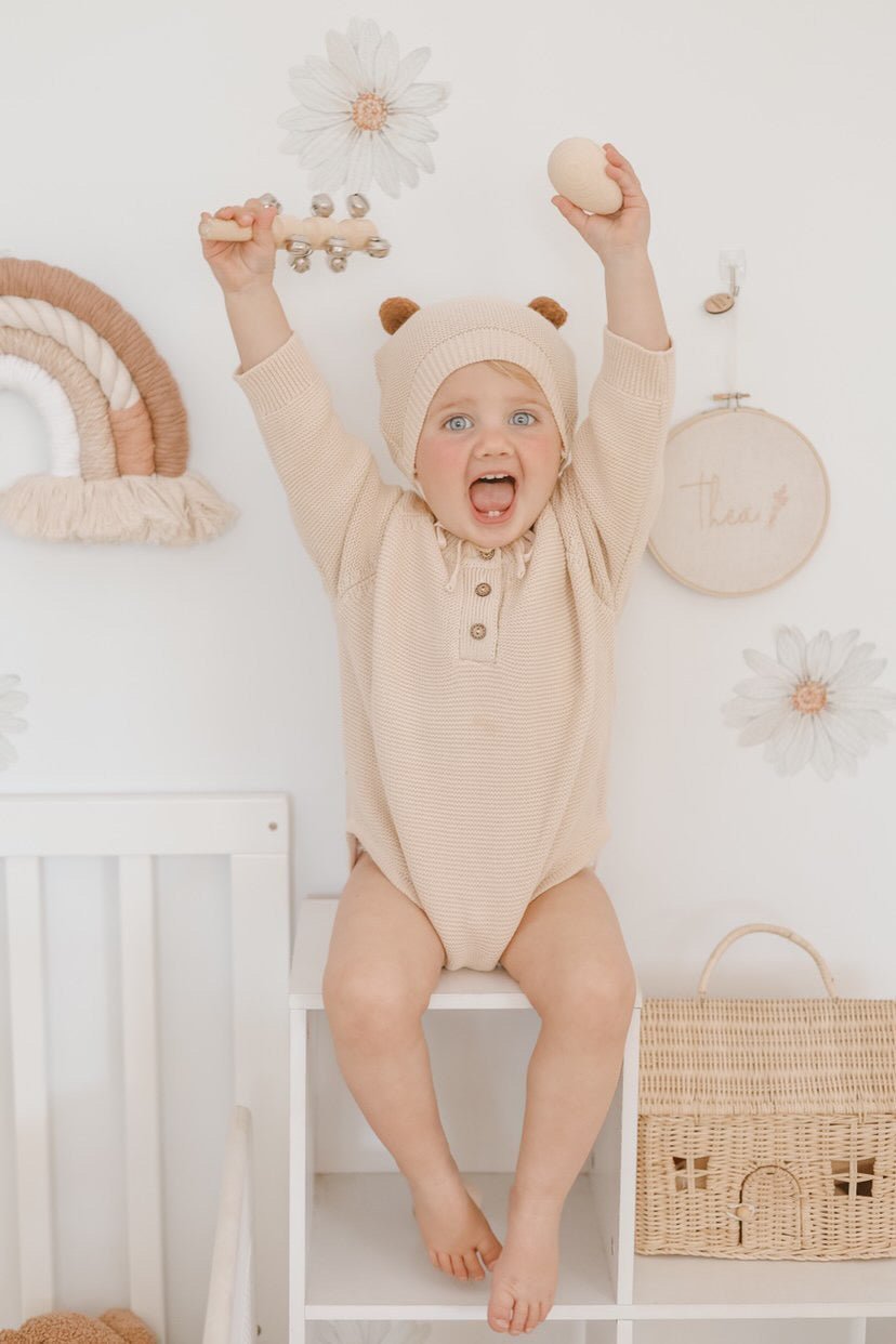 Noah Knitted Romper, Newborn & Toddler Clothing, Wyld Bub
