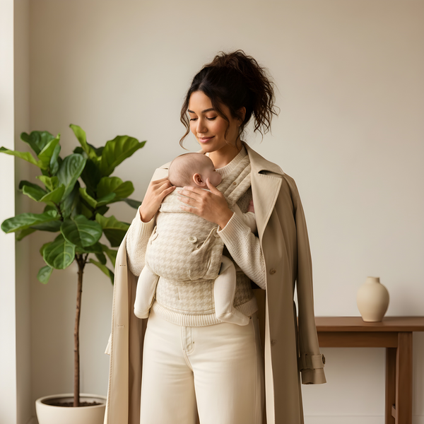 Baby Carrier - Neutral Houndstooth