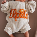 Hand Knitted Personalized Romper