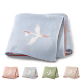 Crane Knitted Blanket