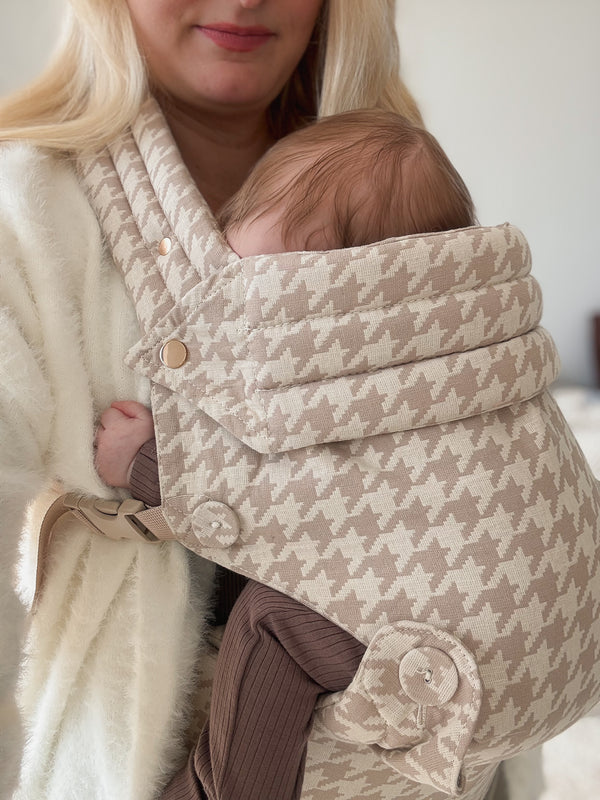 Baby Carrier - Neutral Houndstooth