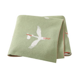 Crane Knitted Blanket