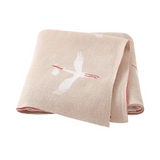 Crane Knitted Blanket