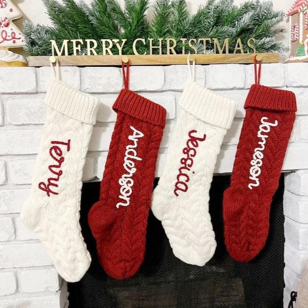 Hand Knitted Personalized Stockings