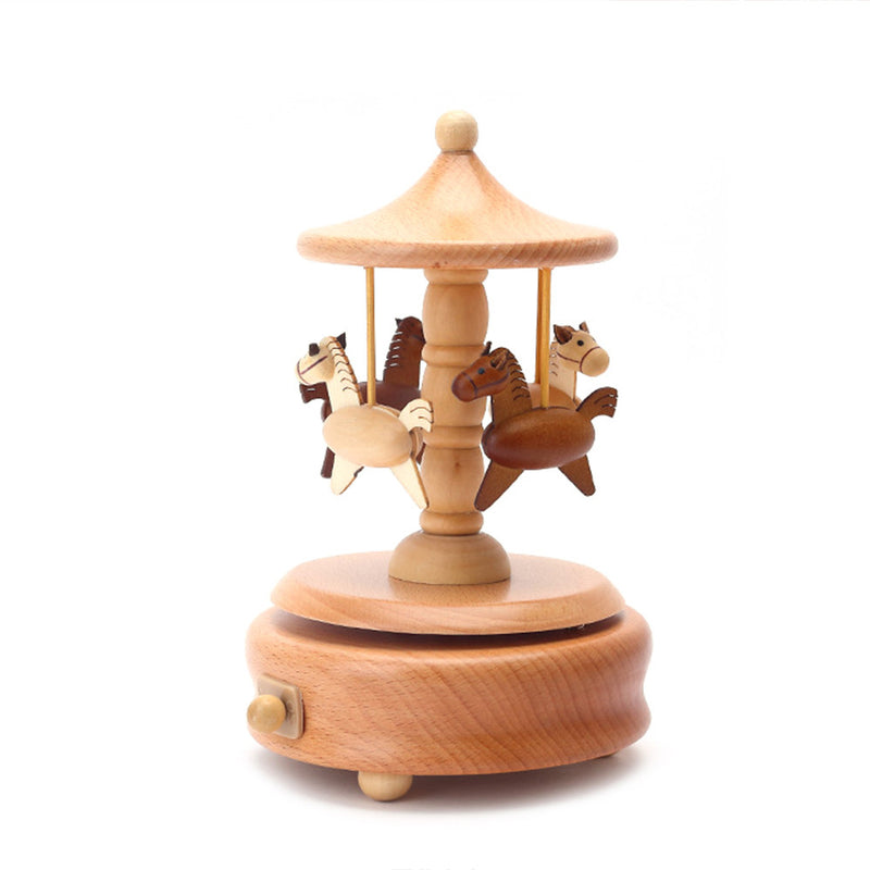 Heirloom Wooden Musical Carousel - Horses