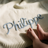 Hand Knitted Personalized Blanket