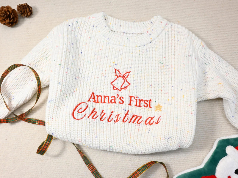 Personalized My First Christmas Sweater