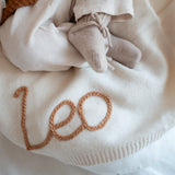 Hand Knitted Personalized Blanket