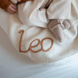 Hand Knitted Personalized Blanket