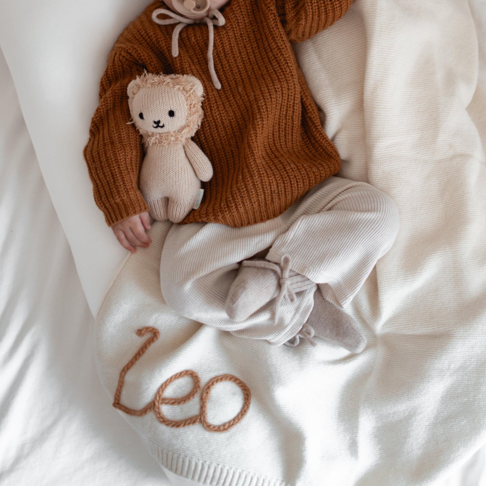 Hand Knitted Personalized Blanket | Wyld Bub