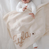 Hand Knitted Personalized Blanket