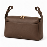 Chocolate brown Wyld Bub Everyday Stroller Bag shown at an angle on white